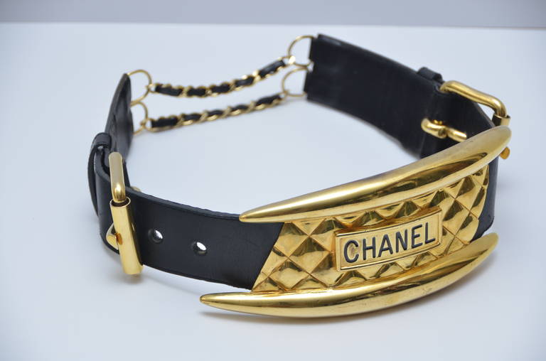 Women's Chanel Massive Rare Vintage Gladiator Belt  Seen On Linda Evangelista Mint '90's