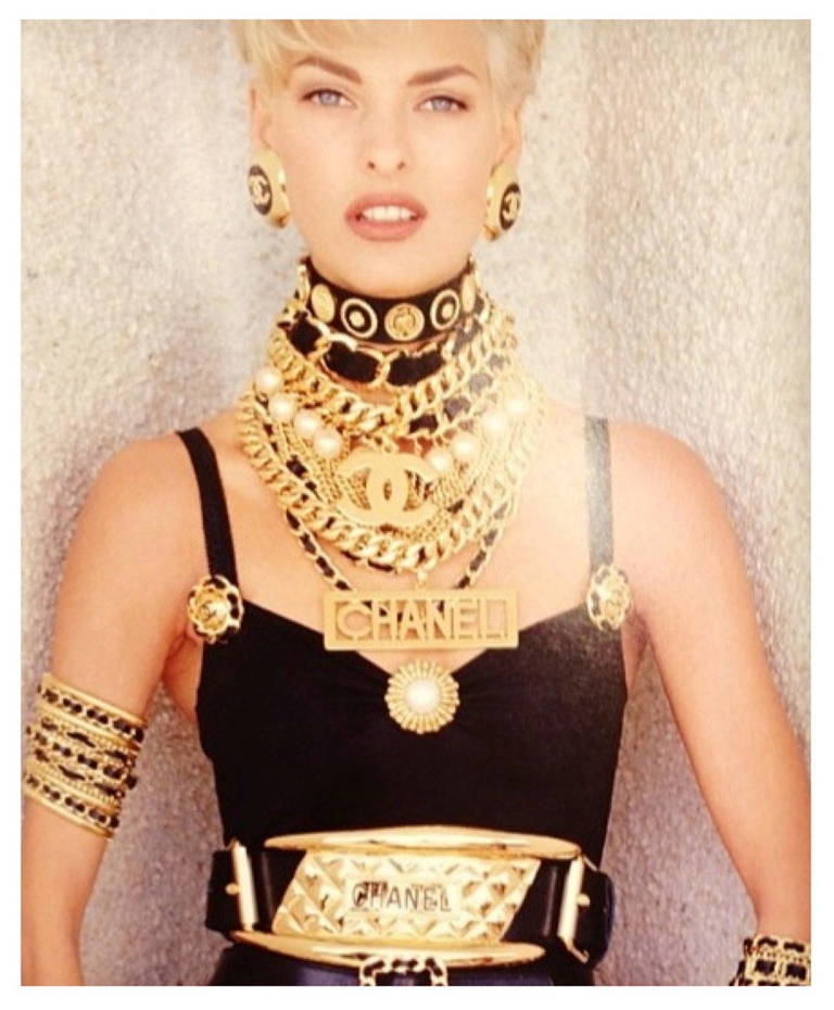 Chanel Massive Rare Vintage Gladiator Belt  Seen On Linda Evangelista Mint '90's 2