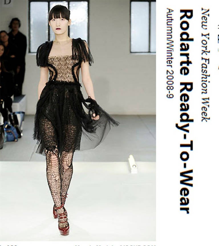 Rodarte Black Tulle And Lace Dress New Fall 2008  1