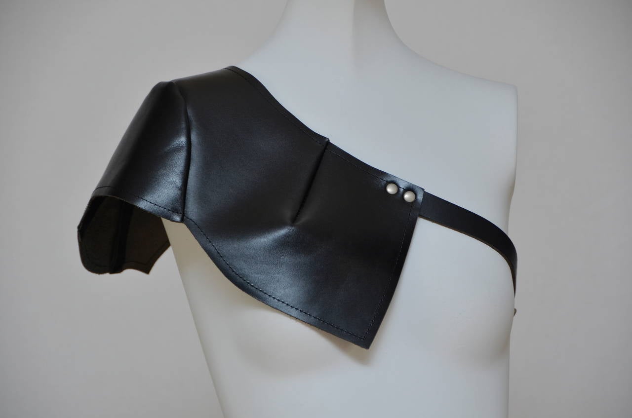 Comme Des Garcons   One Sleeve Leather Top