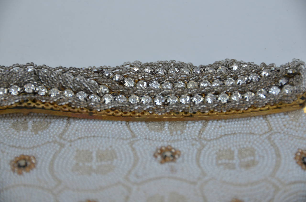 Vintage Beaded Clutch In Excellent Condition In New York, NY