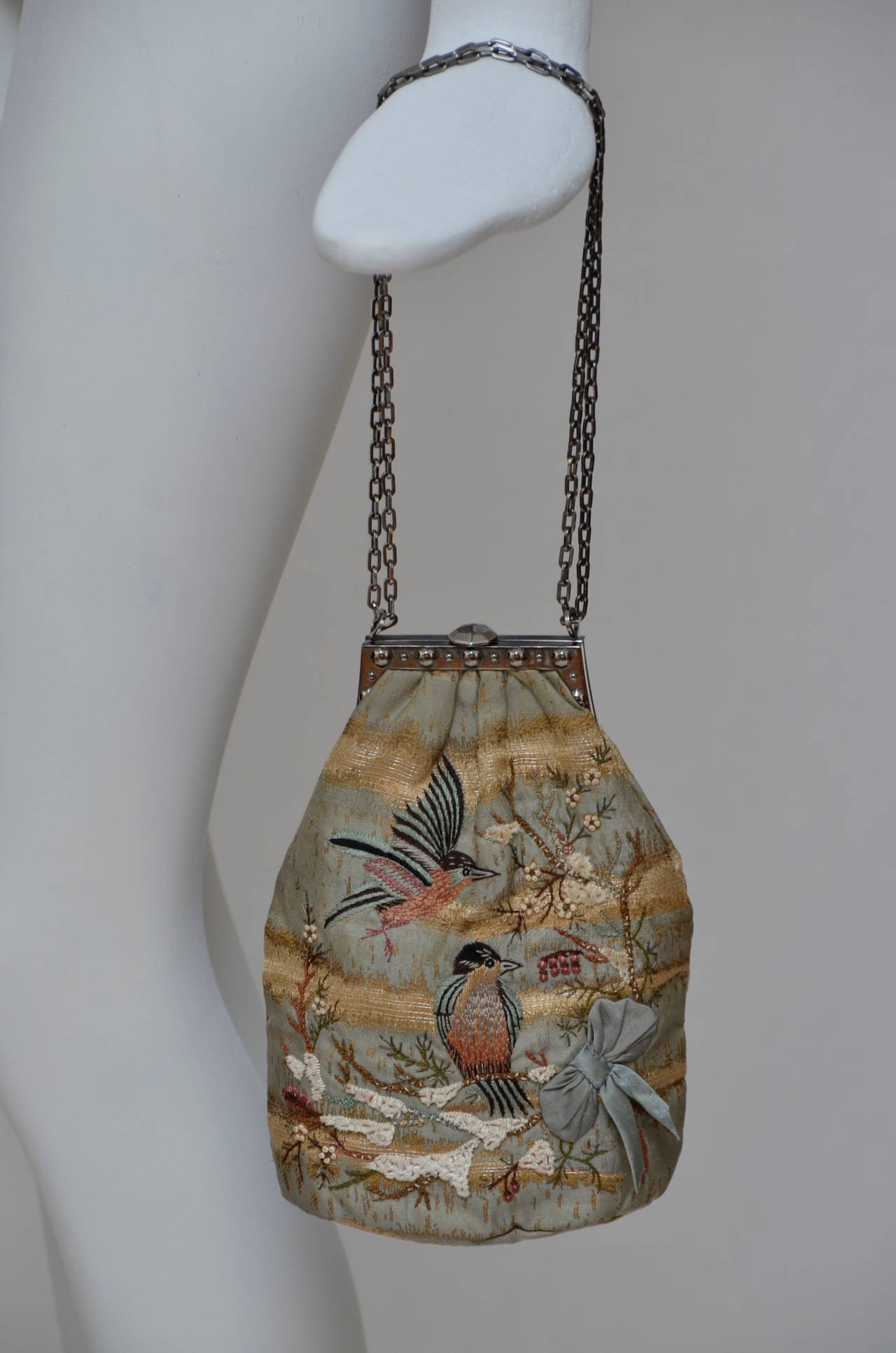 VALENTINO Garavani Evening  Bird's   Handbag Mint 2