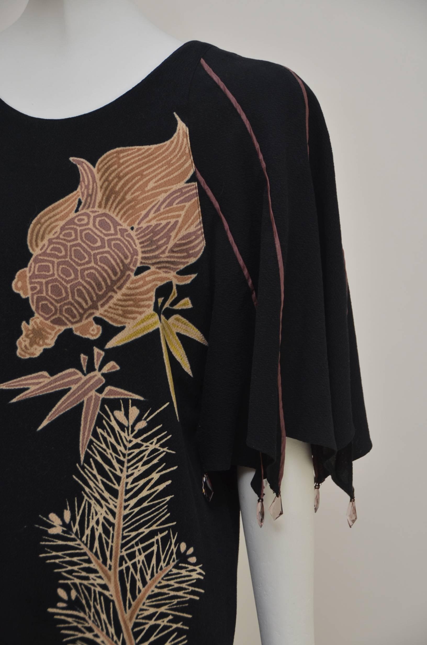 Midori Matsumoto  Vestido Largo Costura Japonesa Años 80 2