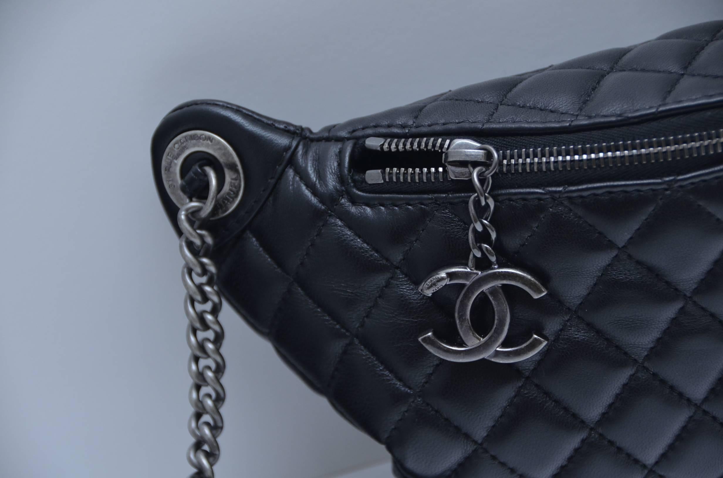 CHANEL Lambskin Black Waist Bag 2014  NEW  Fergie Love It ........ 4