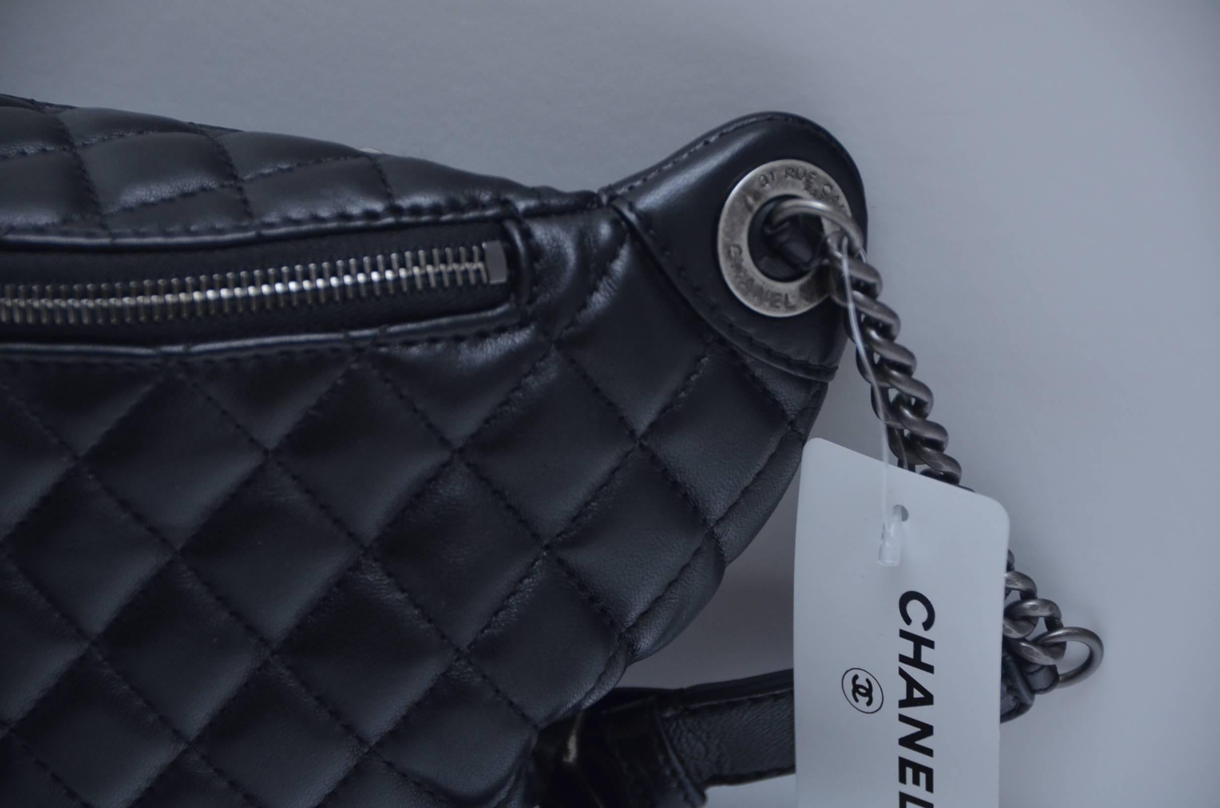 CHANEL Lambskin Black Waist Bag 2014  NEW  Fergie Love It ........ 5