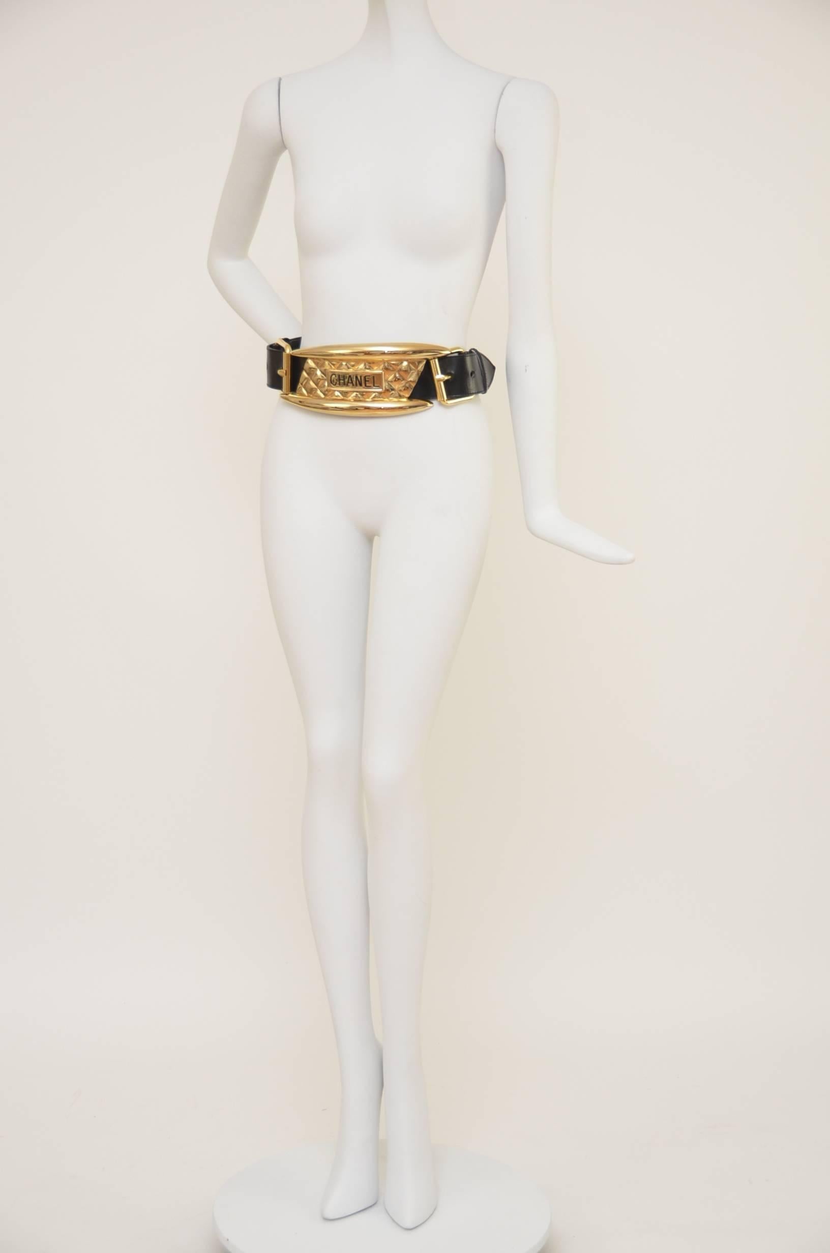 Chanel Massive Rare Vintage Gladiator Belt Seen On Linda Evangelista 90's 1