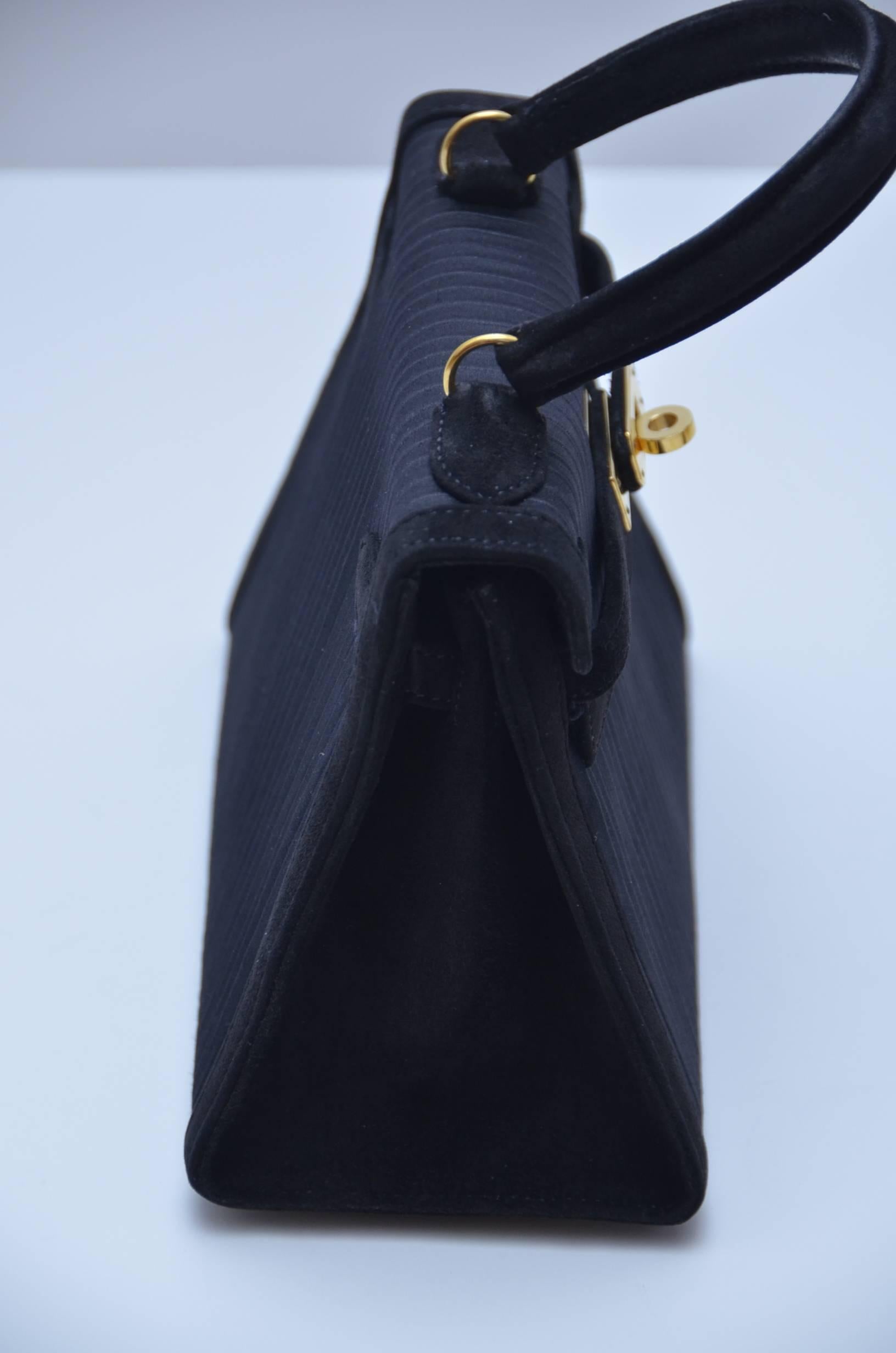  HERMES Mini Kelly Bag 20CM Black Pleated   Collectors Piece 1