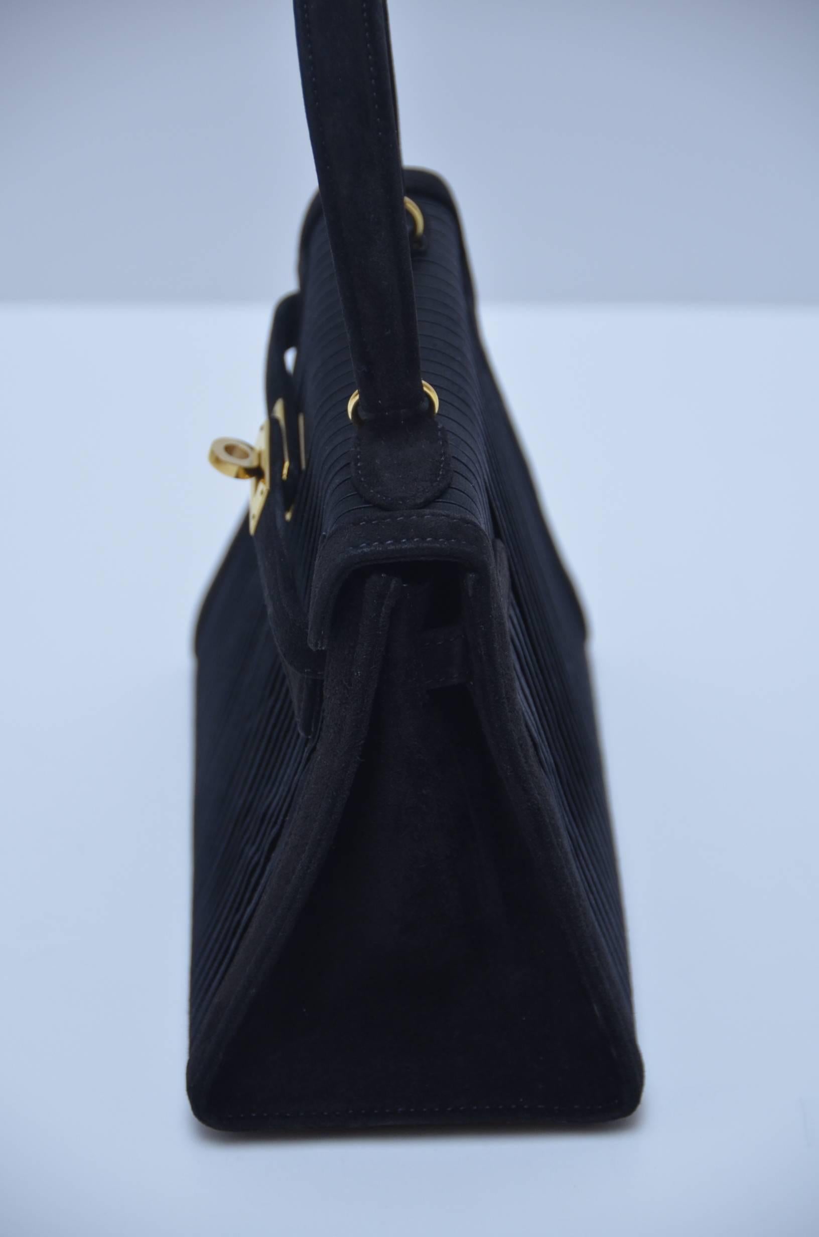 Women's  HERMES Mini Kelly Bag 20CM Black Pleated   Collectors Piece