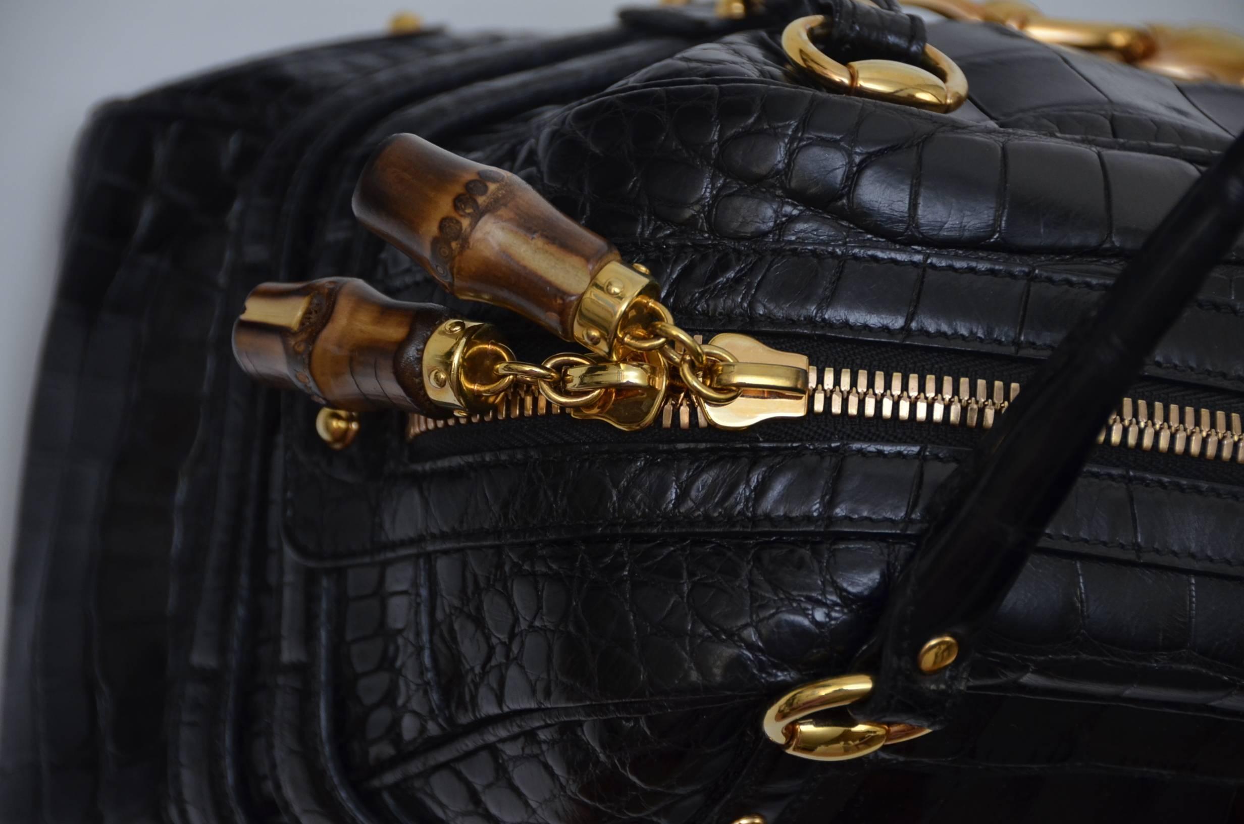 Women's Gucci Black Alligator Handbag