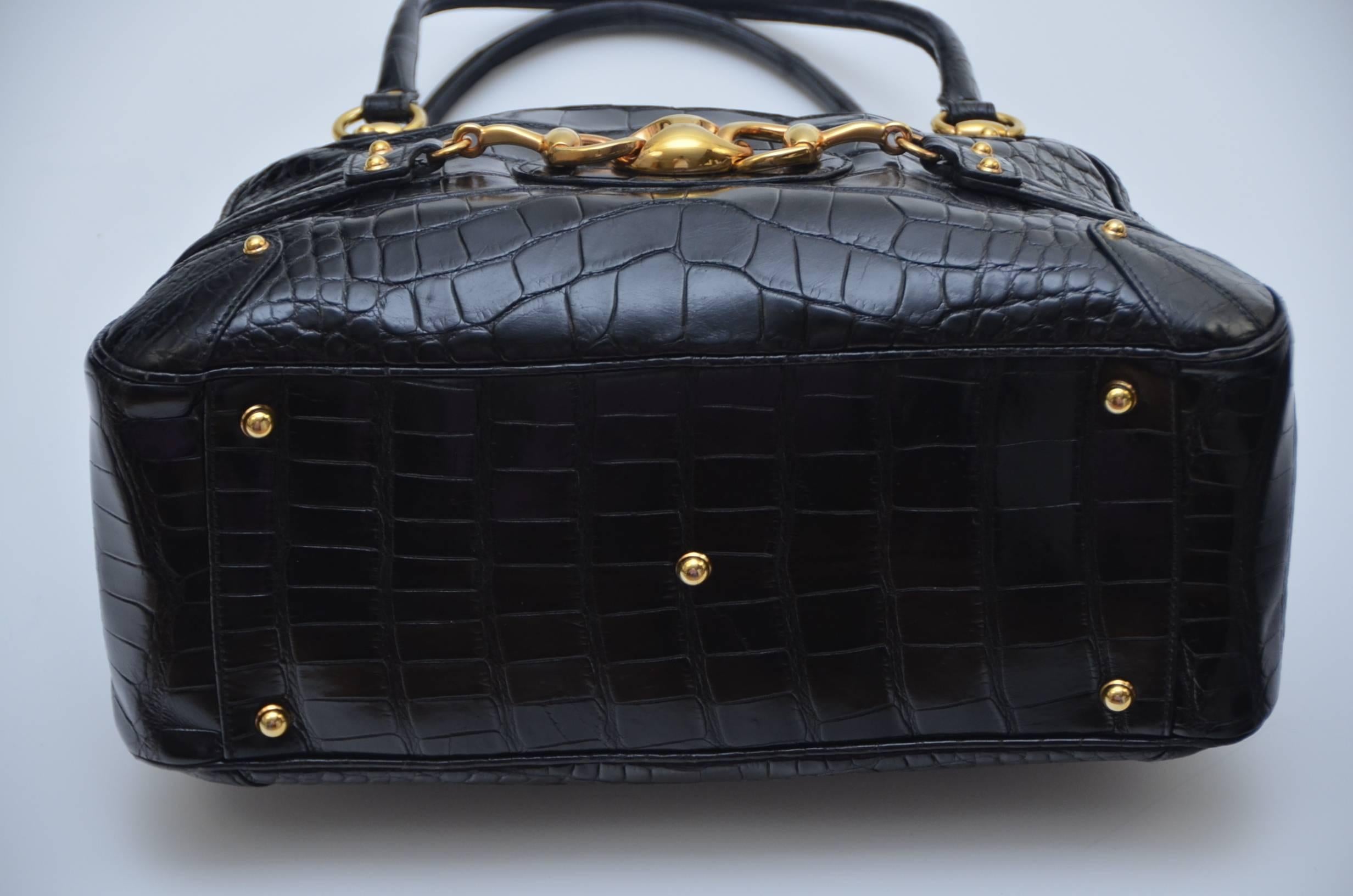 Gucci Black Alligator Handbag 3