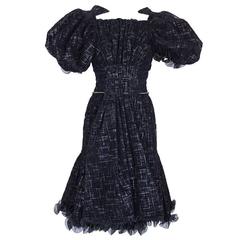 CHANEL 2012 Runway Dress  Tulle Puff Sleeve 38 New Seen On Mira Duma $11, 020