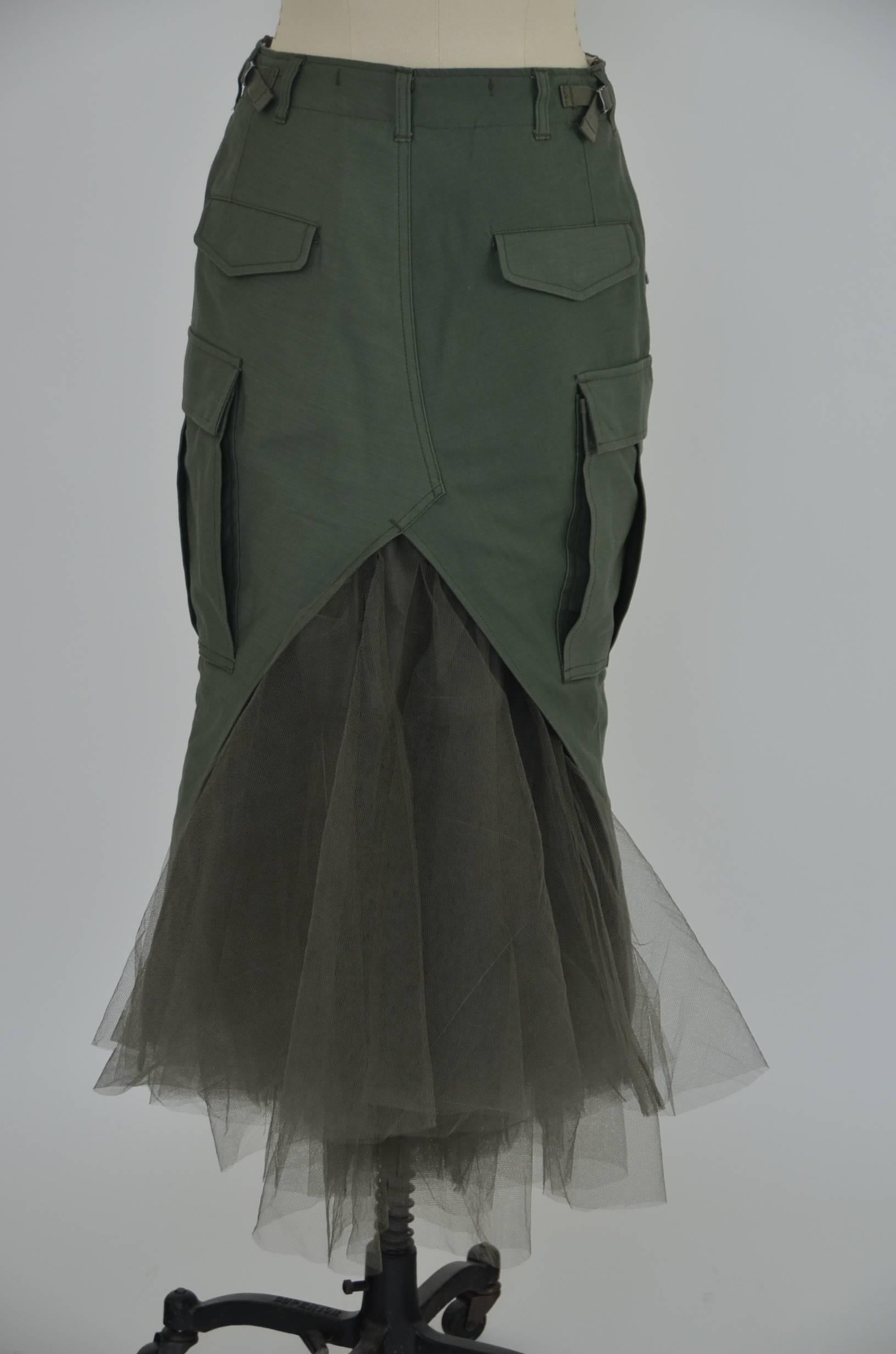 Junya Watanabe Comme Des Garcons Armee Grün Tüllrock M Gesehen auf Taylor Tomasi 1