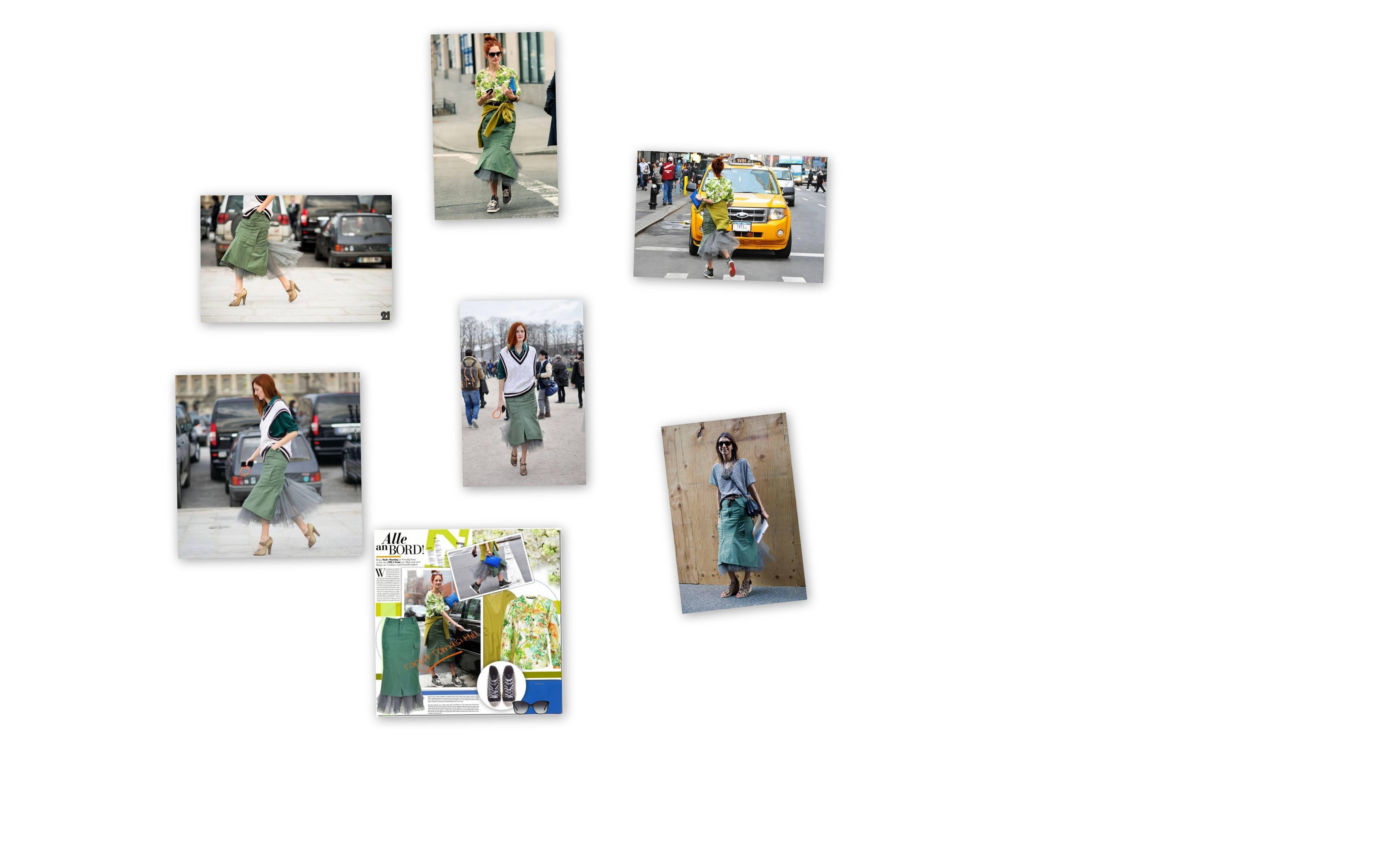 Junya Watanabe Comme Des Garcons Armee Grün Tüllrock M Gesehen auf Taylor Tomasi 4