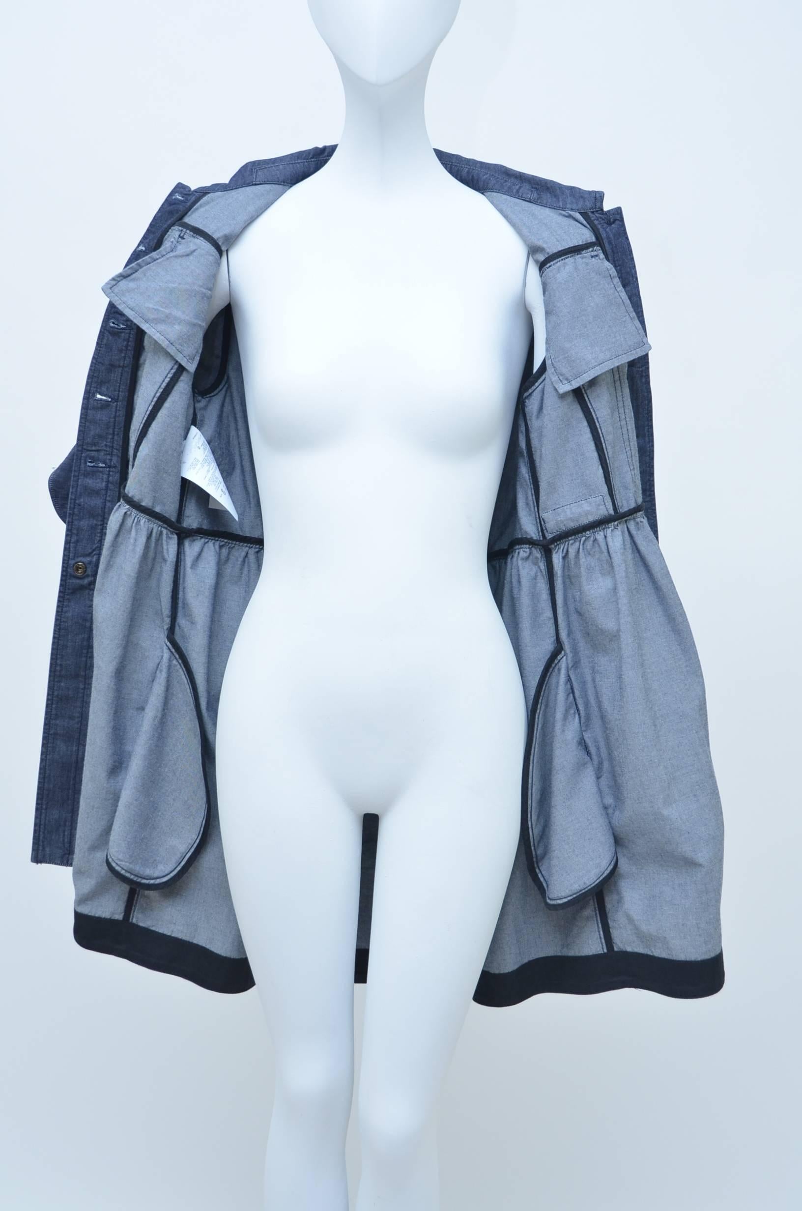 Miu Miu Miu Denim Kleid Mantel  im Zustand „Neu“ im Angebot in New York, NY