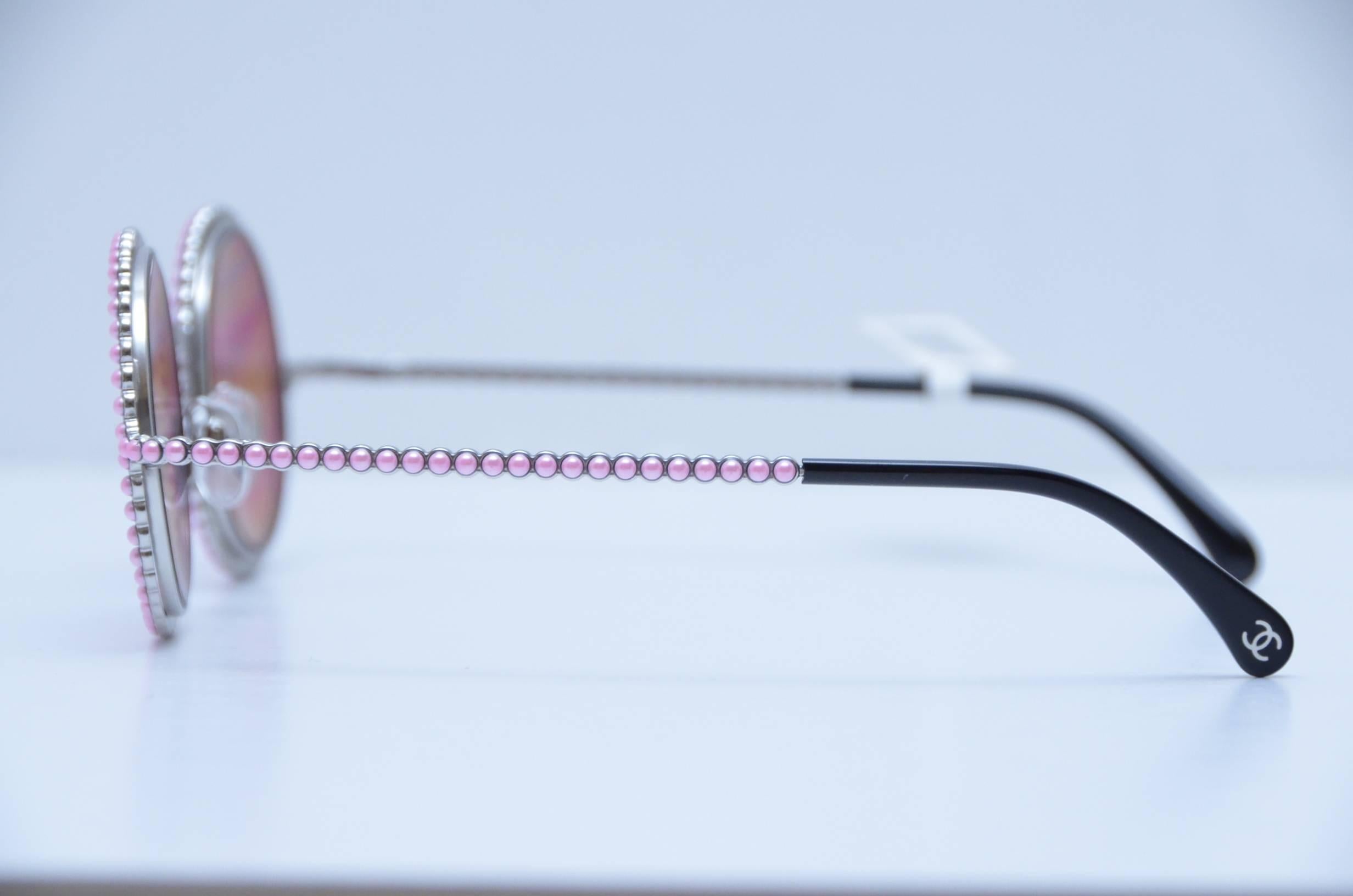 CHANEL PINK PEARL Sonnenbrille 2016 Limited Ed. gesehen auf Rose Depp Collector's Damen