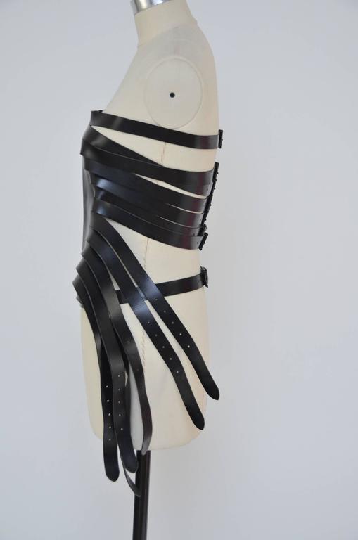 ベルト Ann Demeulemeester EDIN CORSET BELT Ann Demeulemeester black beaded bandeau or corset belt with