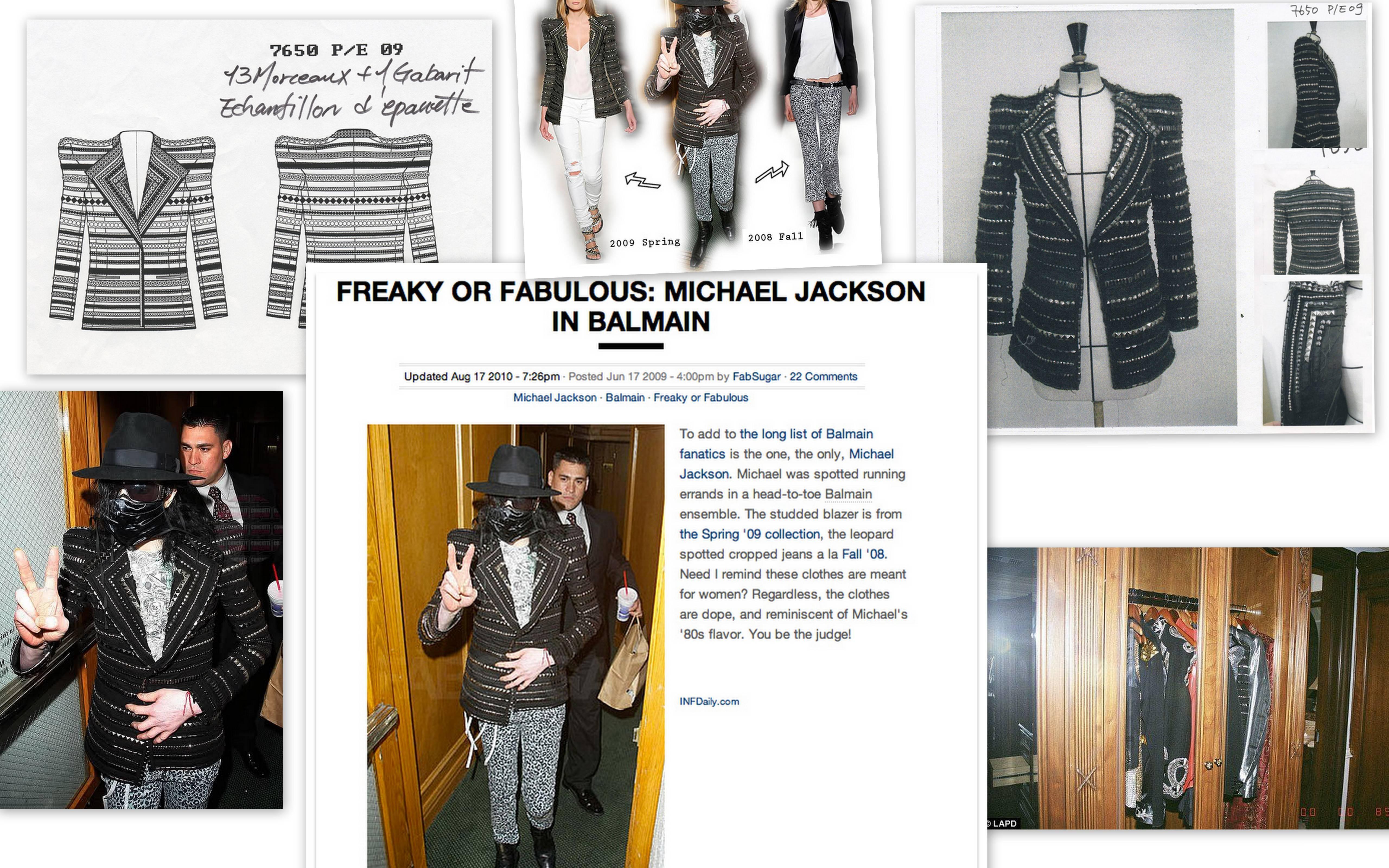 BALMAIN Jacket '09 Runway  Seen And Owned  By  Pop Icon  Michael Jackson  2