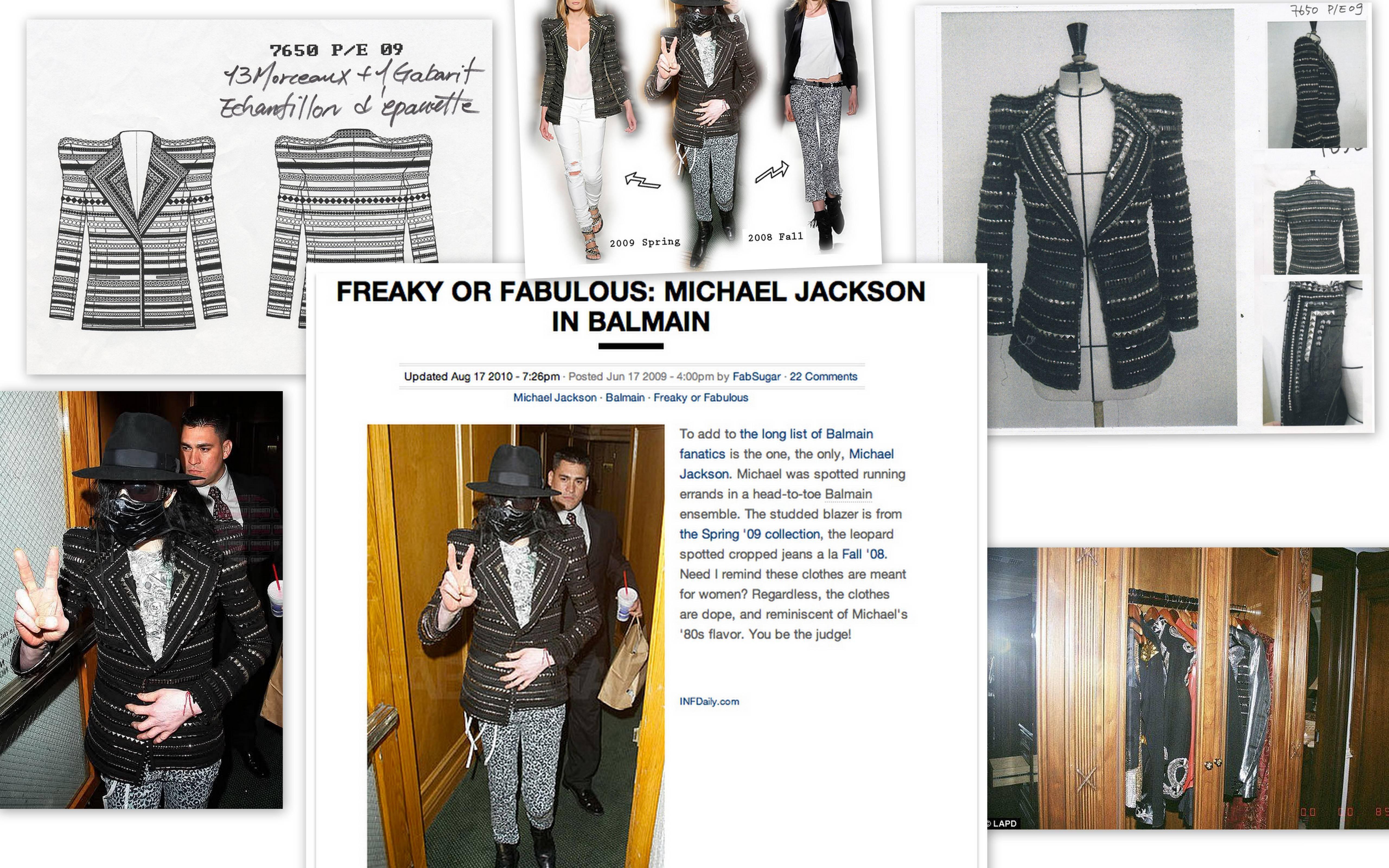 Balmain Giacca '09 Passerella  Visto e Posseduto  Da  Icone Pop  Michael Jackson 5