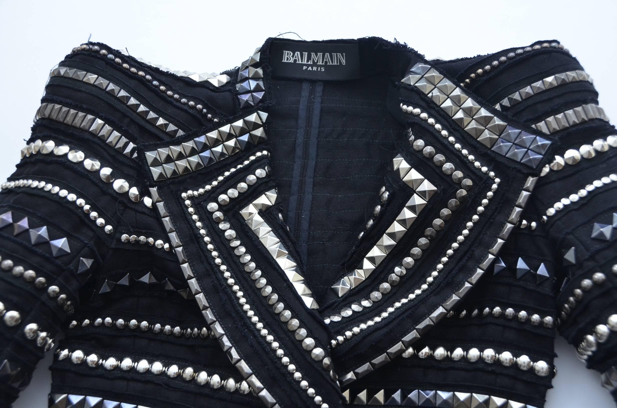 Black BALMAIN Jacket '09 Runway  Seen And Owned  By  Pop Icon  Michael Jackson 