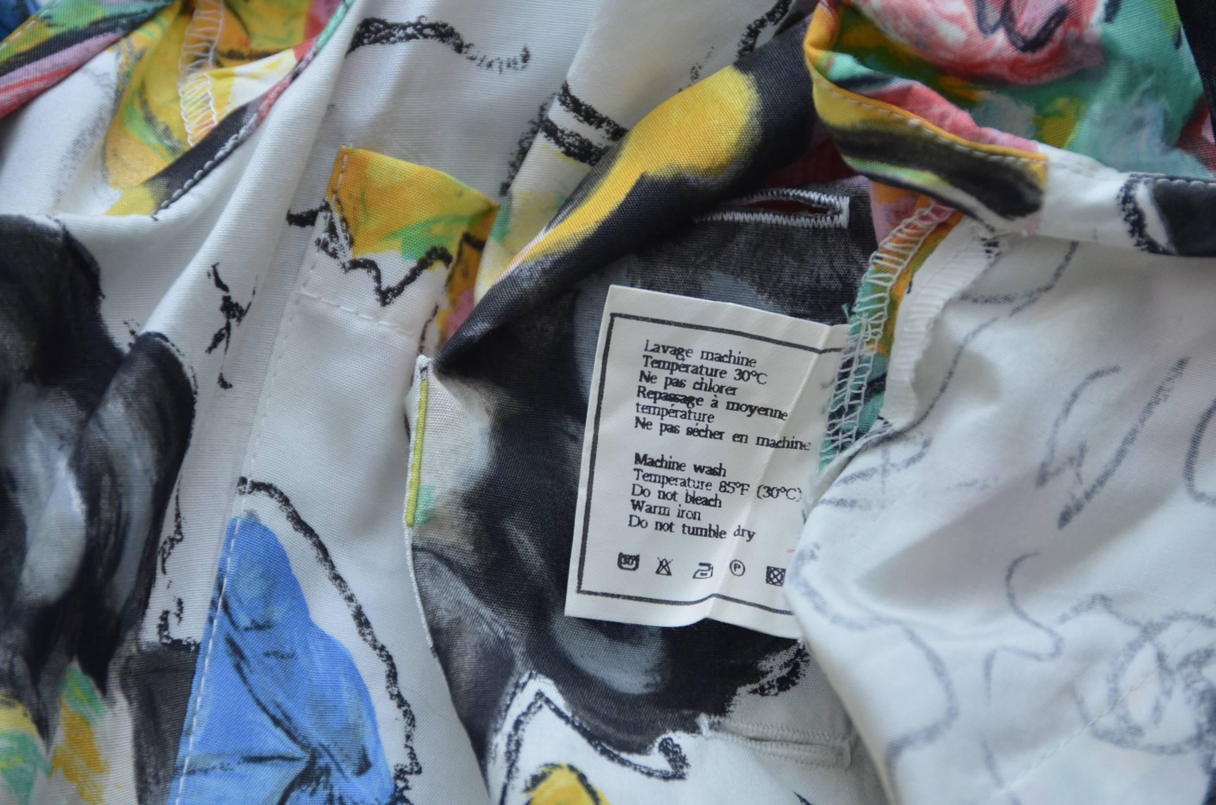 CHANEL 1995 Coco Chanel Print Dress  New   40 4