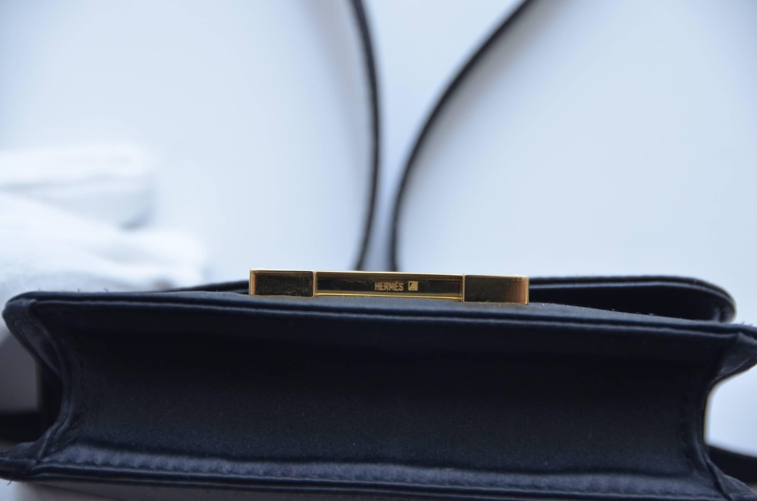 Statement Bag  Hermès Satin Micro Mini Constance  Mint In Excellent Condition In New York, NY