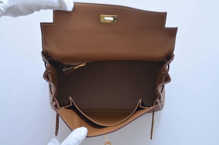 Hermès Kelly II Retourne 25cm Vert Bosphore Togo Handbag at