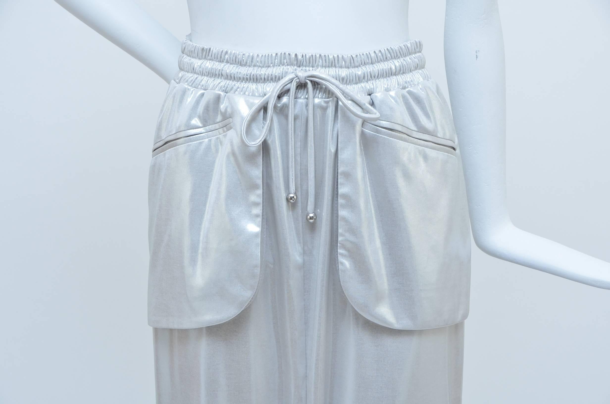 Chanel Runway Silver Skirt, Spring 2012  In New Condition In New York, NY
