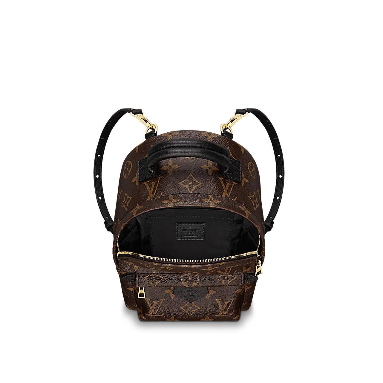 Nicolas Ghesquière gave a surprising twist to the backpack, turning a utilitarian staple into this trendy and oh-so-covetable city bag. 
The sweet Mini version in soft Monogram canvas sports a multi-positional strap for cross-body wear.So
