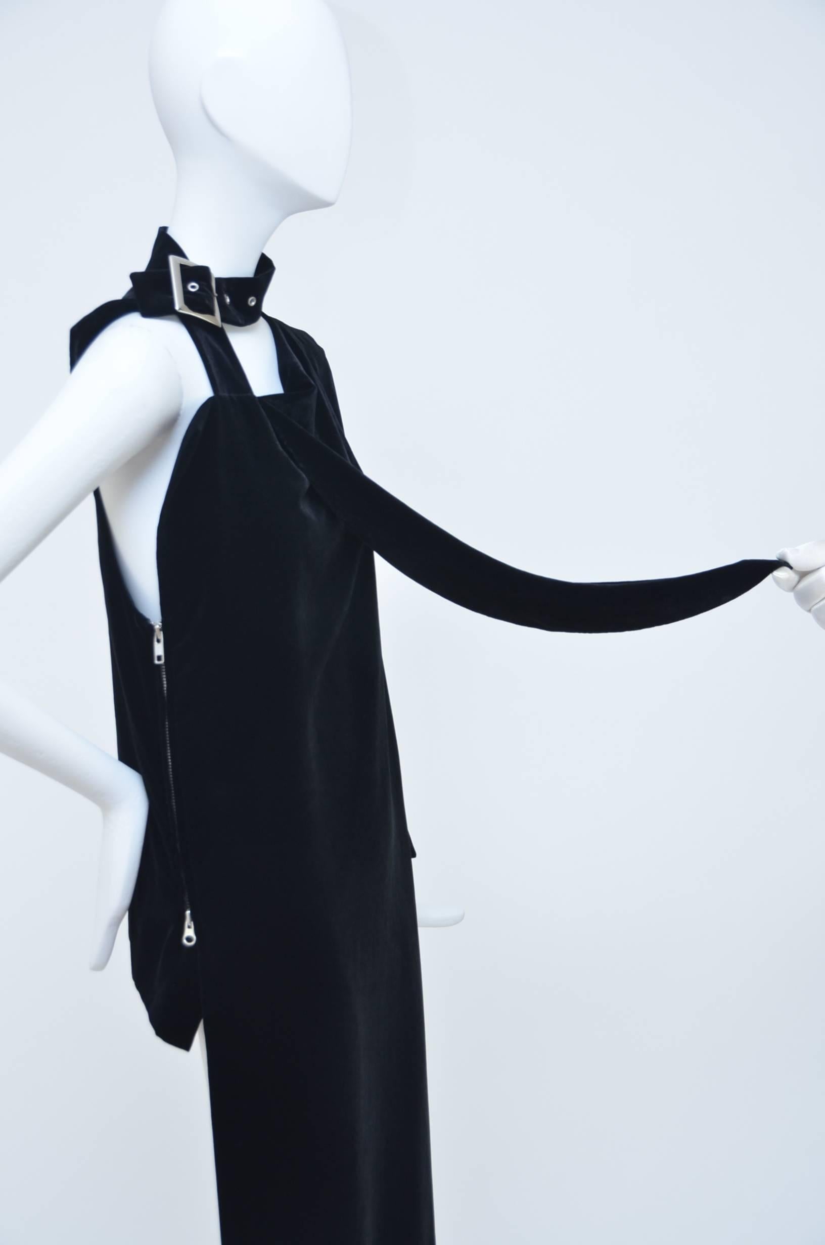 Black Yohji Yamamoto Velvet  Dress/ Top  Runway 2004 New