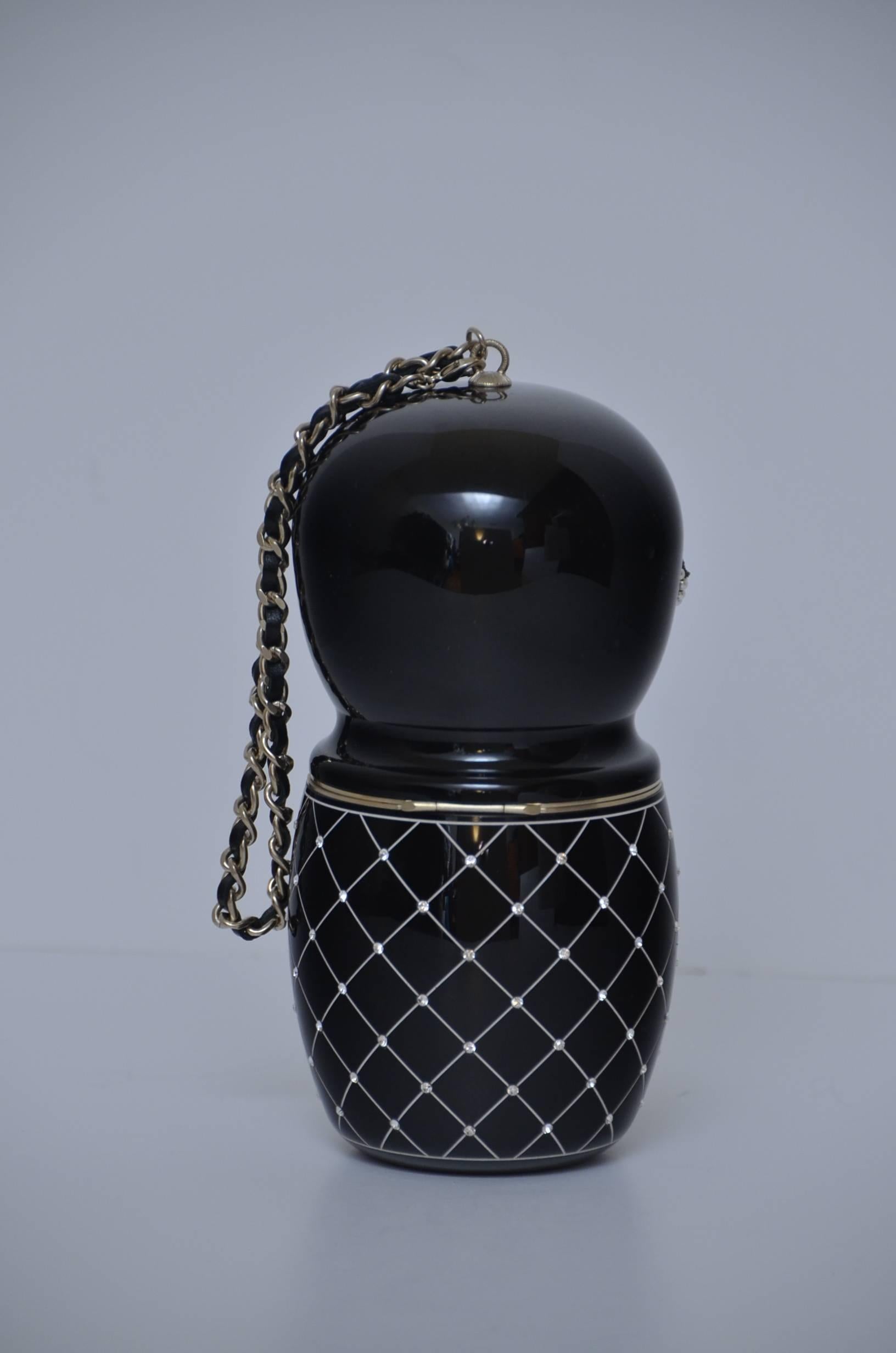 Ultra Rare CHANEL Paris -Bombay Minaudière  Doll Clutch Collector's New  In New Condition In New York, NY