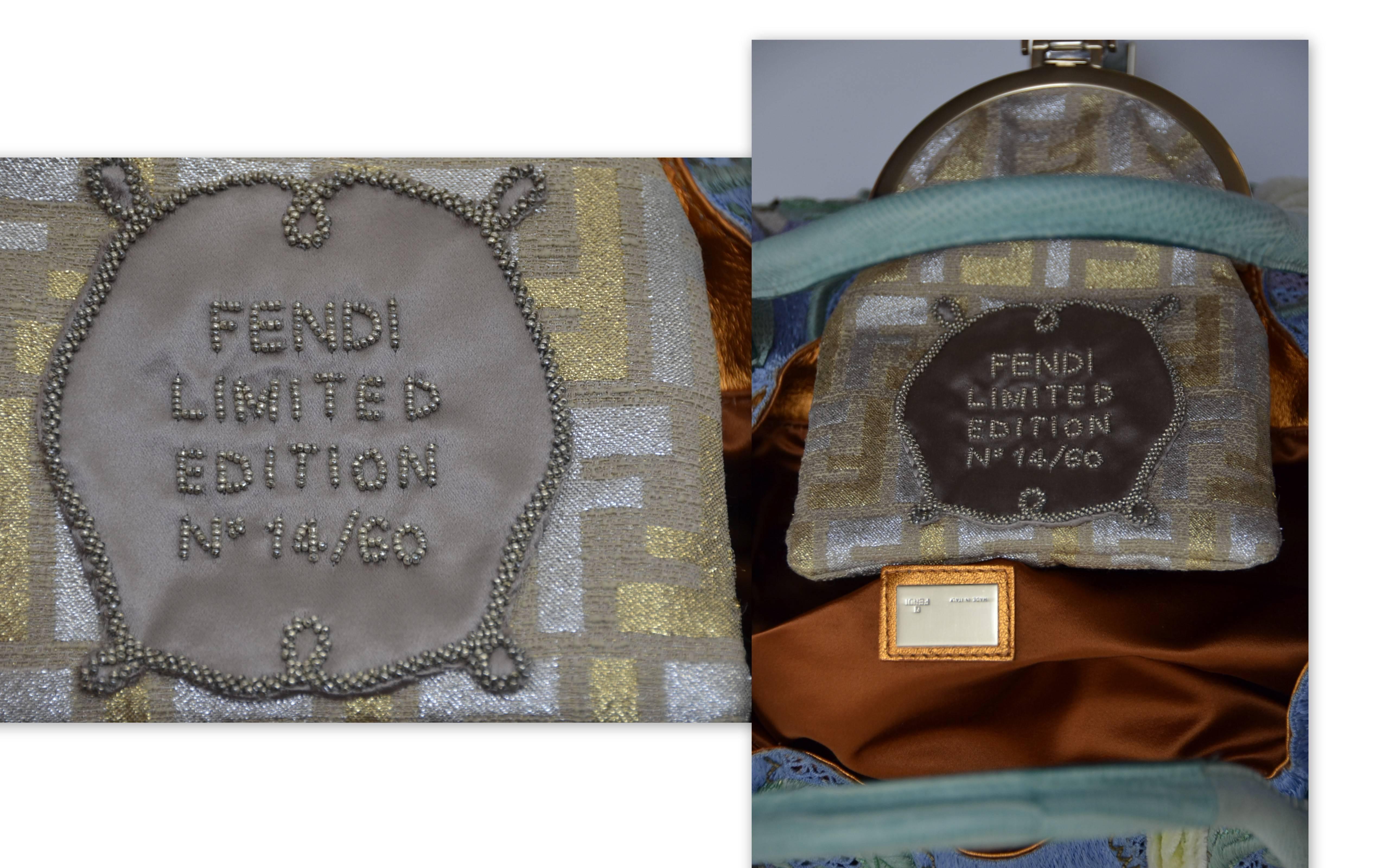 Extremely Rare FENDI Wisteria Spy Handbag  Fashion Art '06 Limited Edition Mint 1
