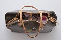 Louis Vuitton LV Monogram Takashi Murakami Hands Moca Neverfull PM Shoulder Bag