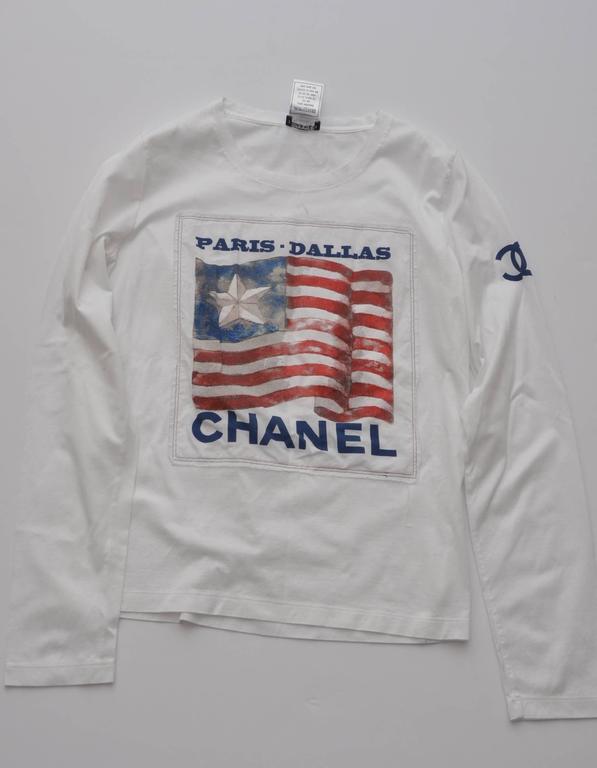 Blue CHANEL Paris -Dallas T'shirt New  M