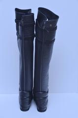 Chanel Sneaker Boots As Seen On Fergie Lambskin Leather 39 NEW