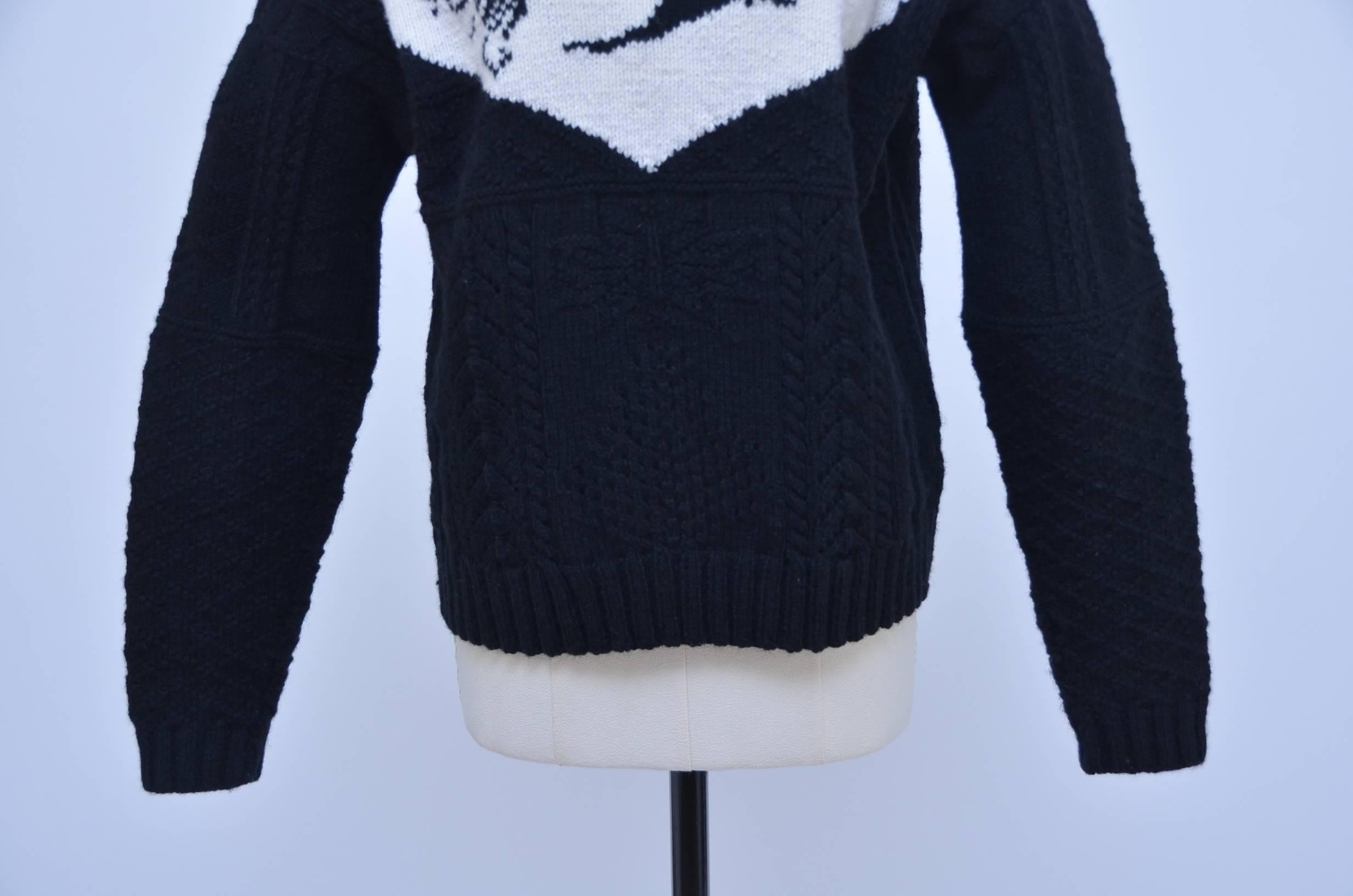 Women's or Men's Meadham Kirchhoff Runway Fall/Winter 2011  Black The Witch Jumper  M