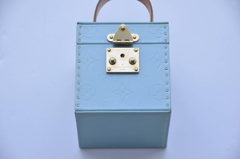 Louis Vuitton Vernis Bleecker Mini Trunk Clutch Box Mini Bag at