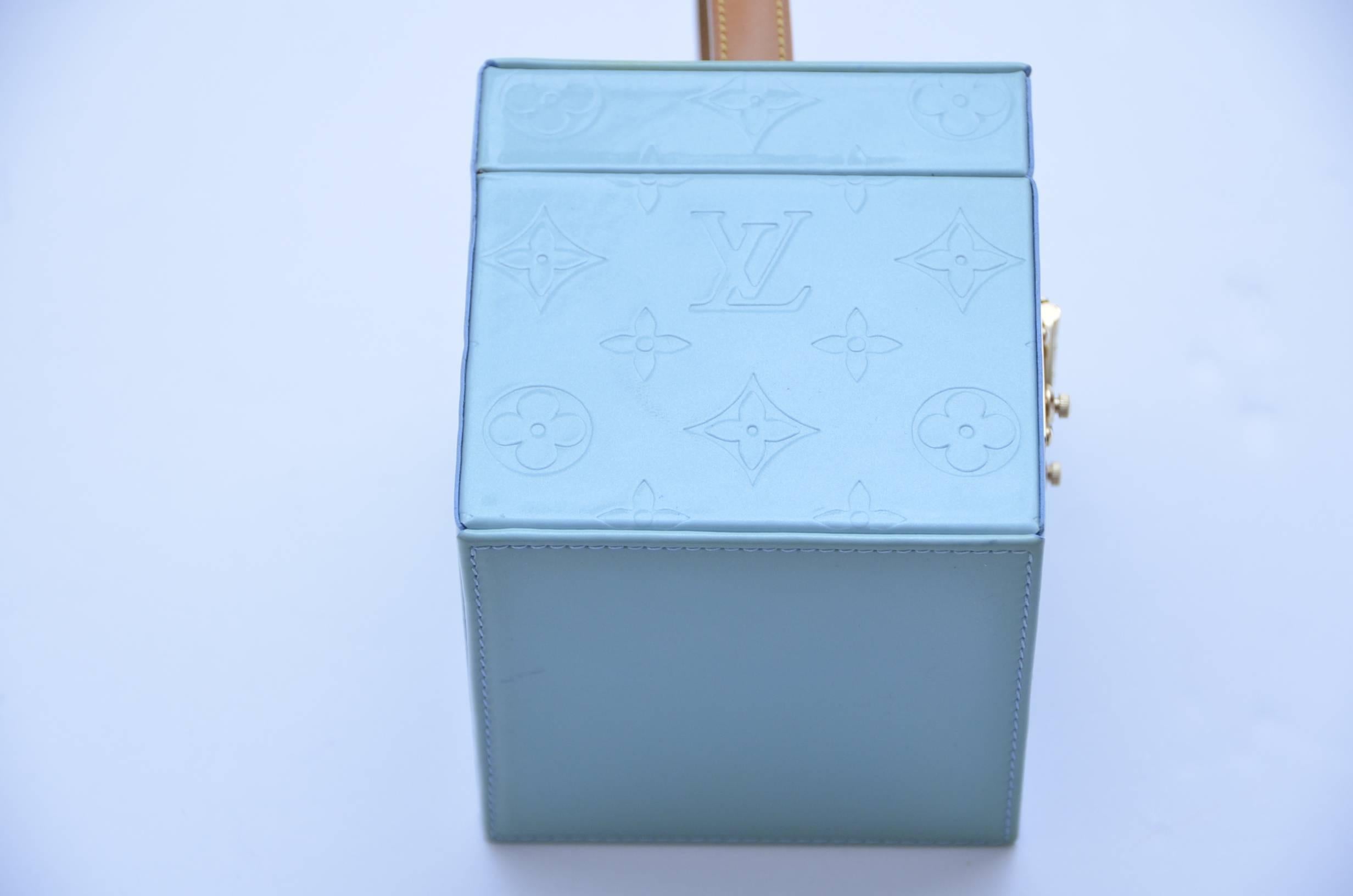 Women's or Men's  Louis Vuitton  Vernis Bleecker Mini Trunk Clutch Box Mini Bag