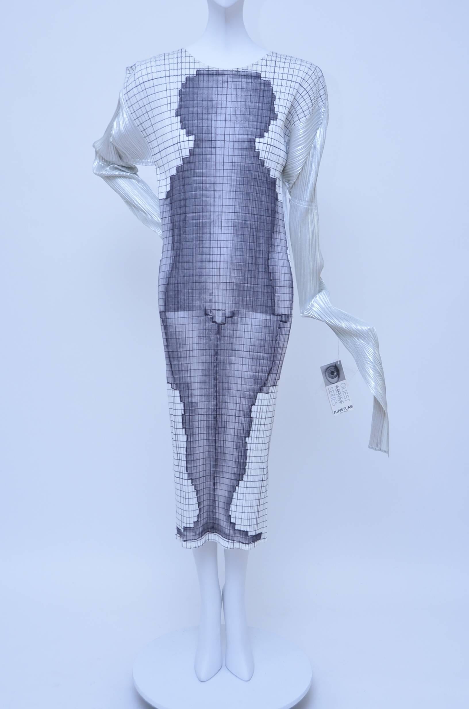 Purple Collector's  Issey Miyake Dress Guest Artist Series No. 3 Tim Hawkinson  For Sale