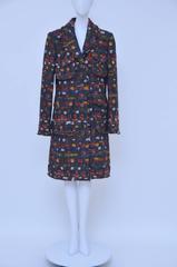 CHANEL 2013  Runway Multicolor Plaid Tweed Jewel Buttons Coat Jacket 40 $8235