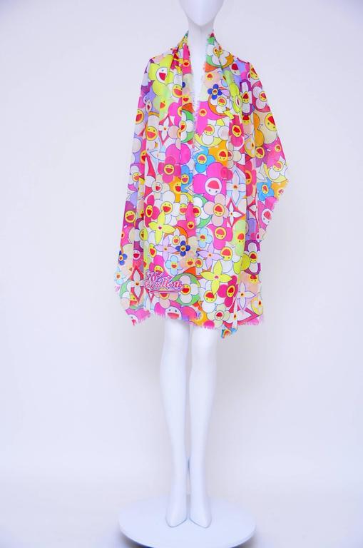 Louis Vuitton Limited Edition Takashi Murakami Cosmic Blossom Scarf at 1stdibs
