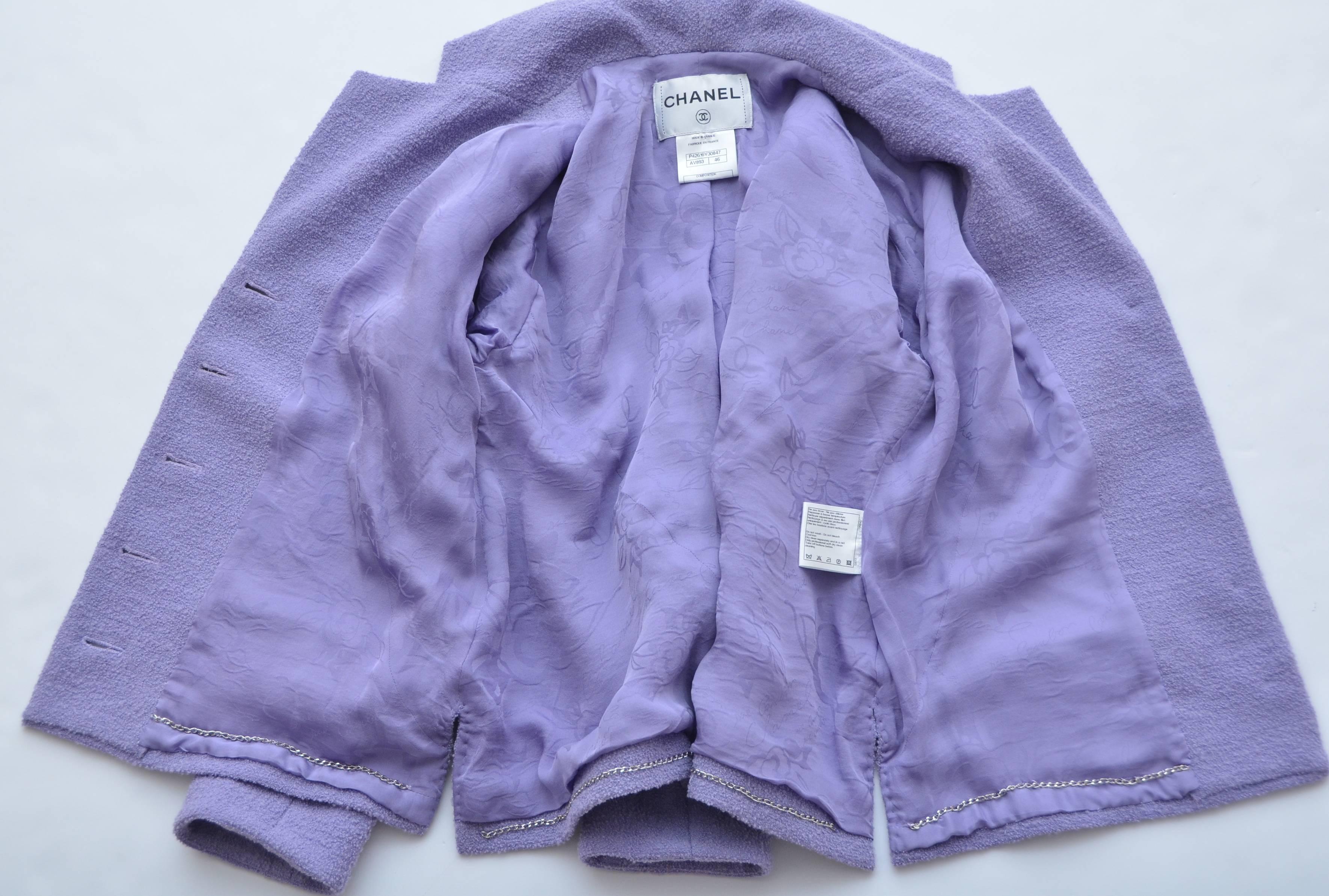 Purple CHANEL Levander Lilac  Tweed Suit   Mint
