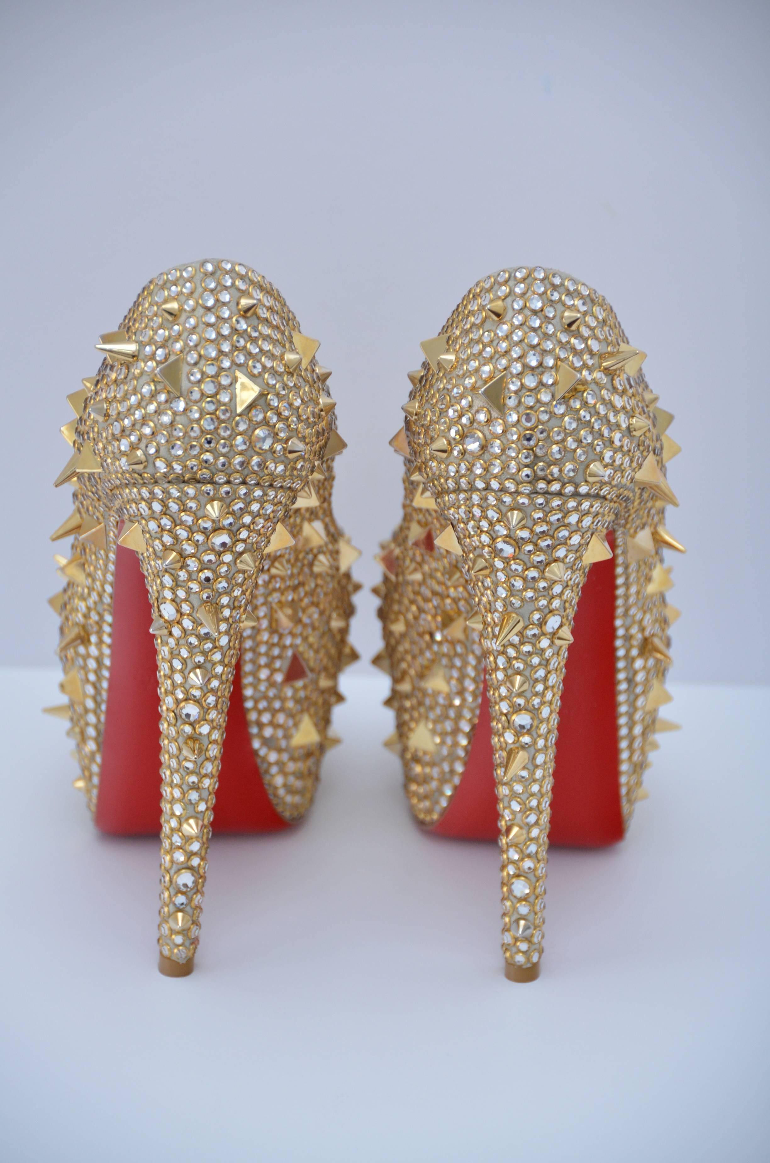Brown From The KHLOE KARDASHIAN Closet Christian Louboutin Highness Strass Shoes 
