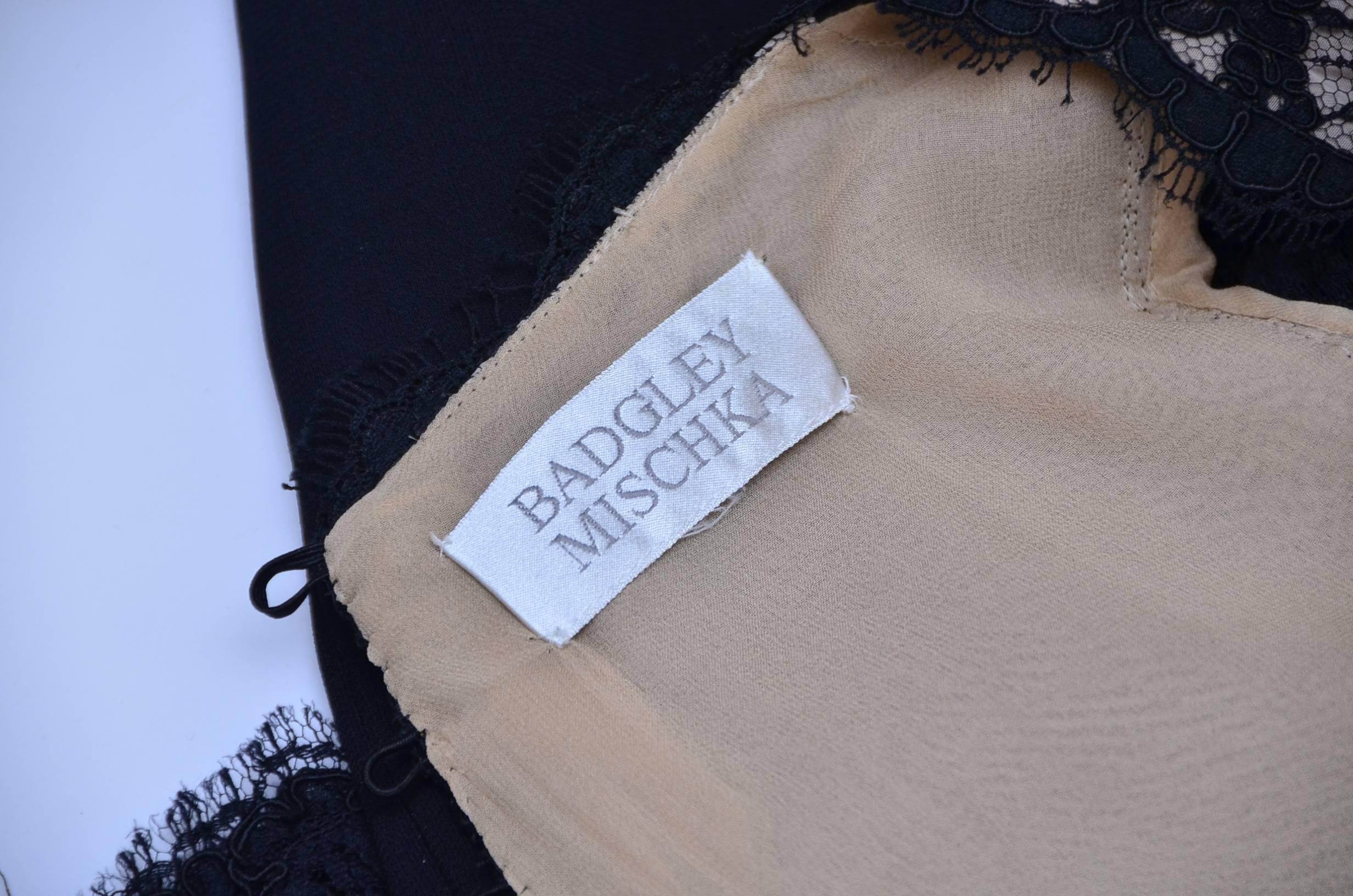 Badgley Mischka Black Lace Dress  Mint  2