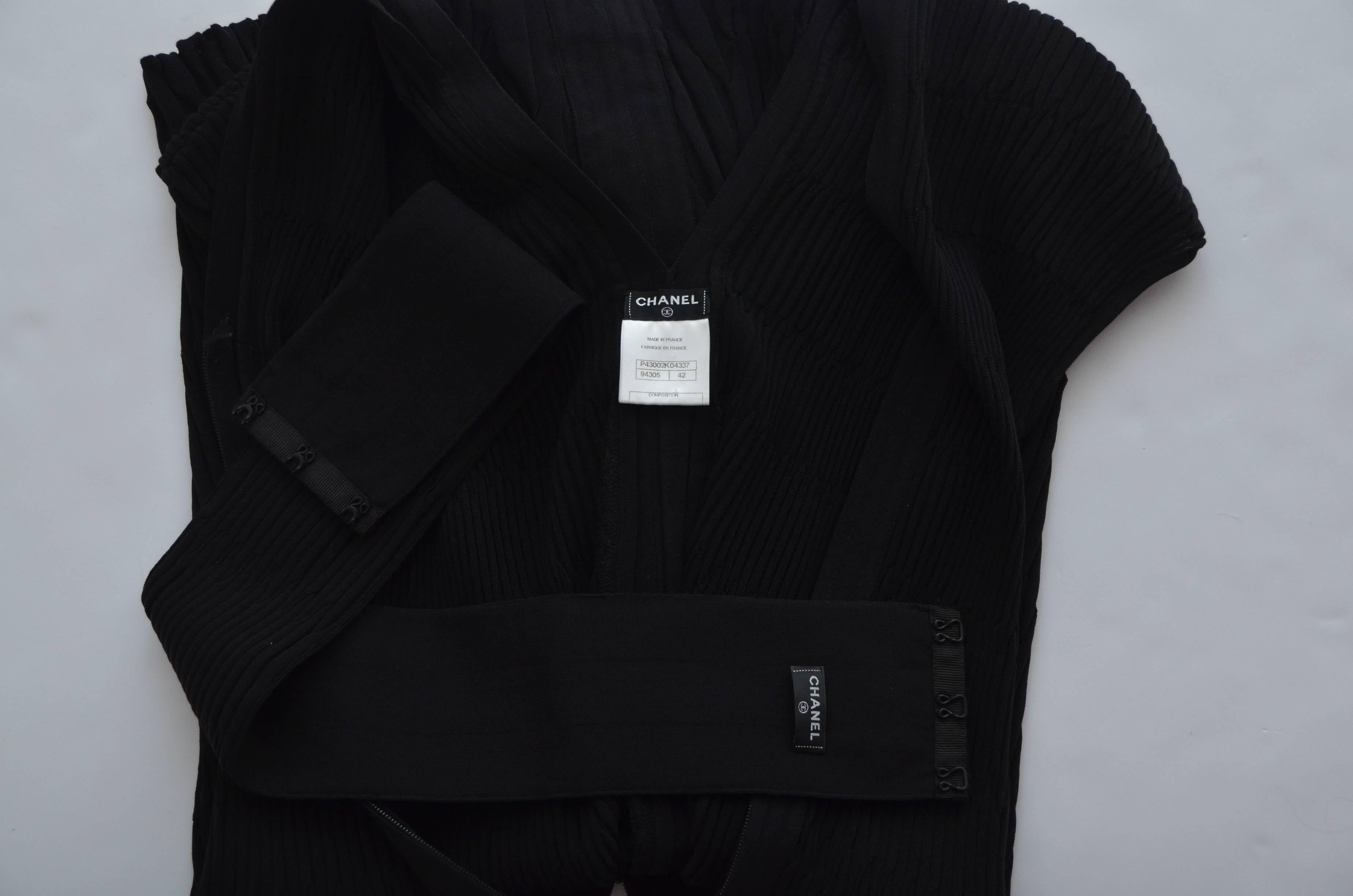Chanel Black Dress With Belt  1