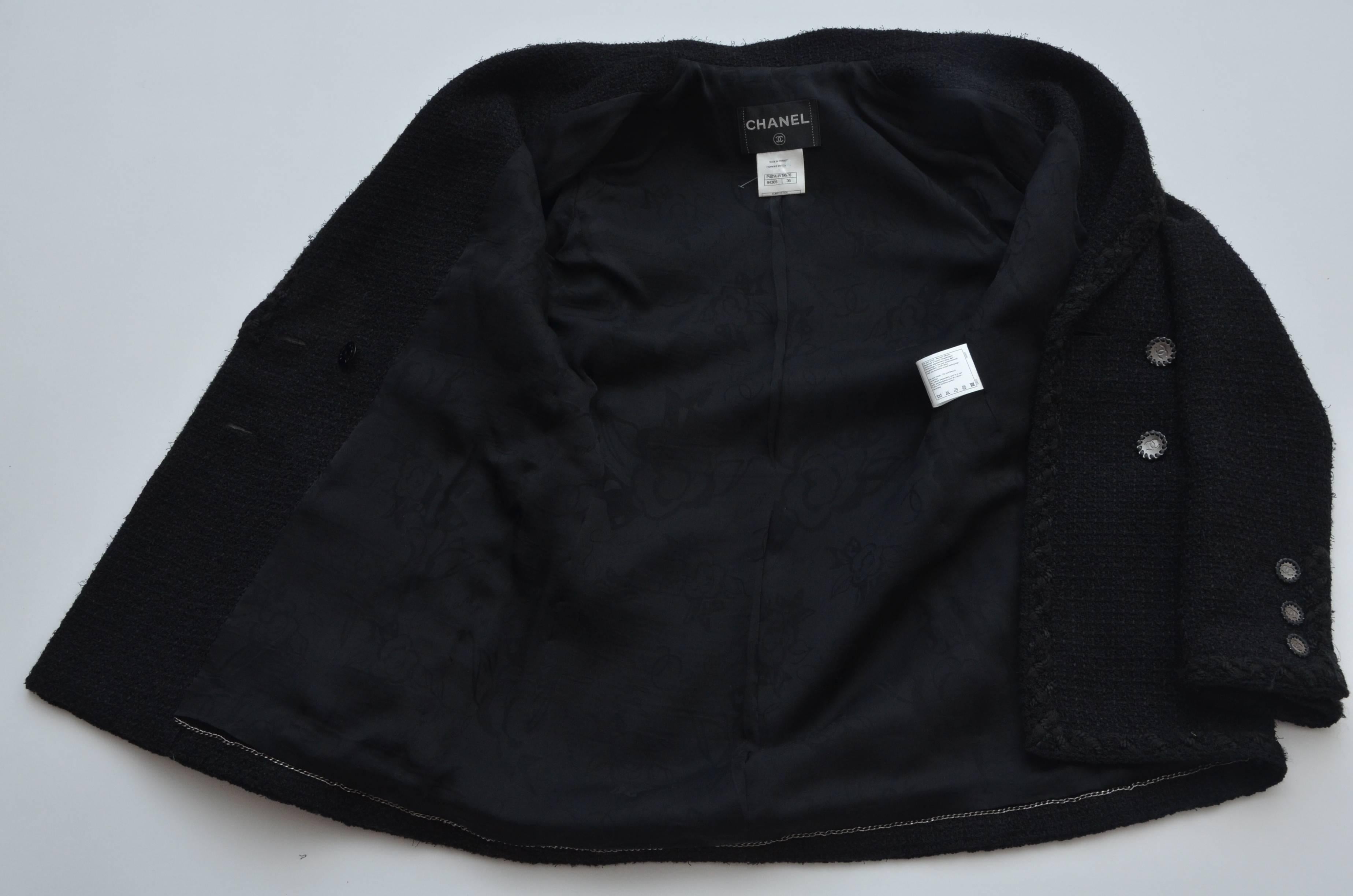 CHANEL Tweed Little Black Jacket 36... Same collection as Little Black Jacket 3