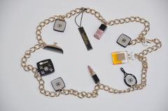 Rare CHANEL Makeup Charm Necklace 2008 NEW