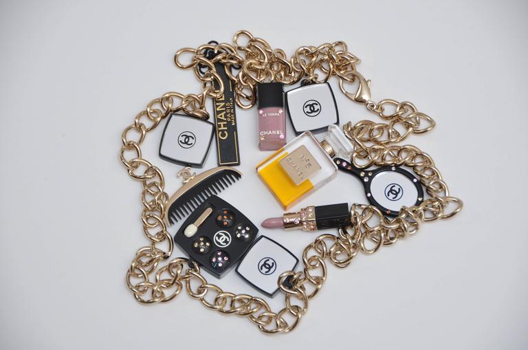 Rare CHANEL Makeup Charm Necklace 2008 NEW