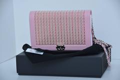 Chanel Baby Pink Wallet On Chain With Sparkling Crystal Embellishments