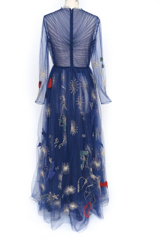 valentino embroidered tulle dress Valentino Embroidered Tulle Gown in Beige – MSA Haute Couture main image 1