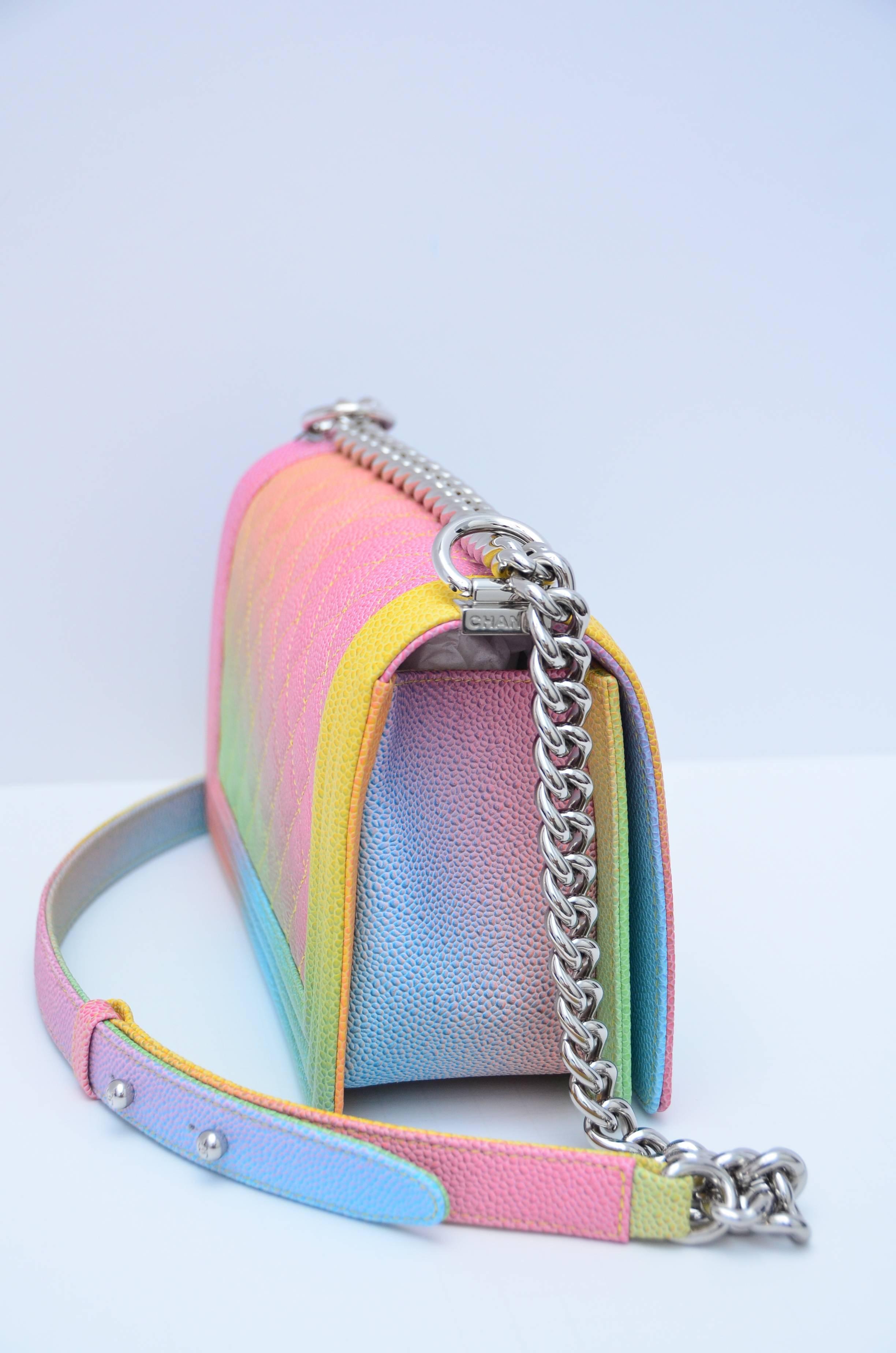 rainbow chanel purse